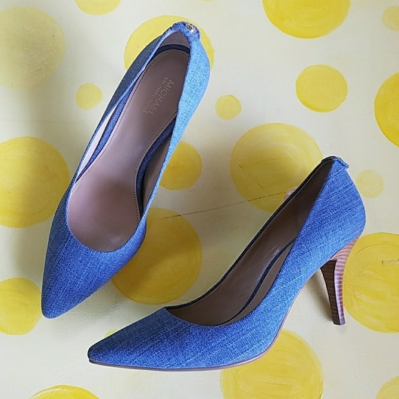 michael kors denim heels